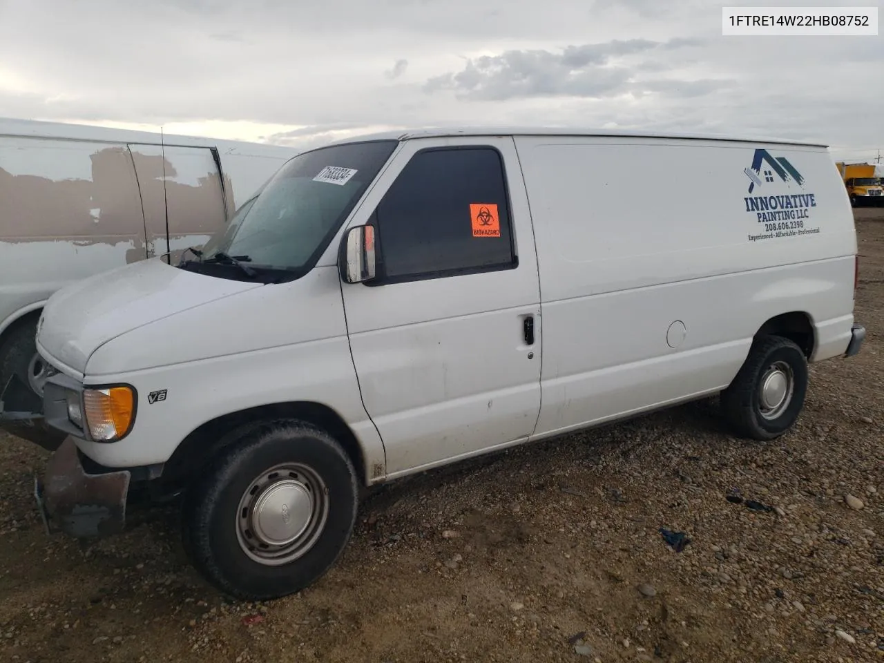 2002 Ford Econoline E150 Van VIN: 1FTRE14W22HB08752 Lot: 71683334