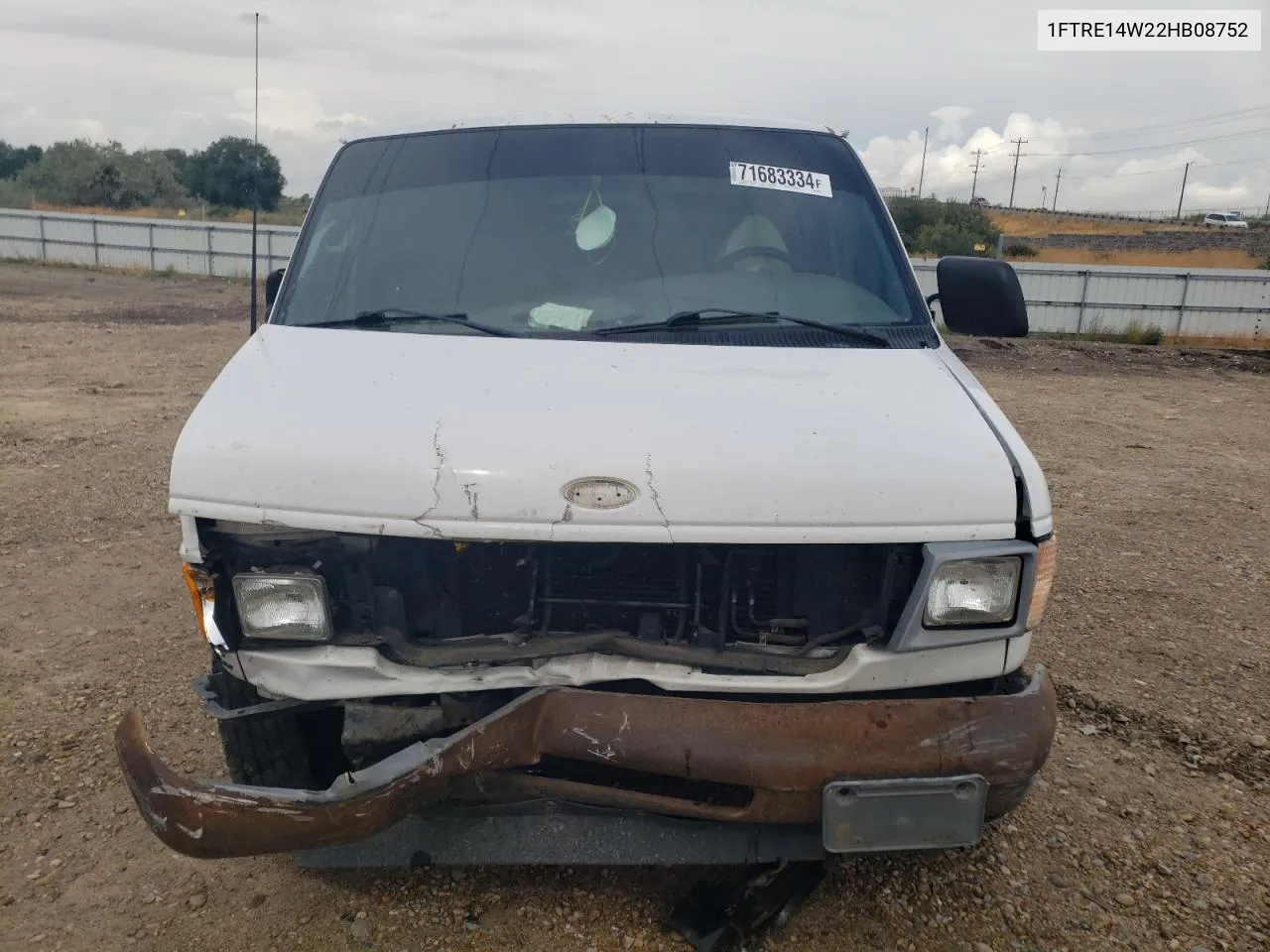 2002 Ford Econoline E150 Van VIN: 1FTRE14W22HB08752 Lot: 71683334