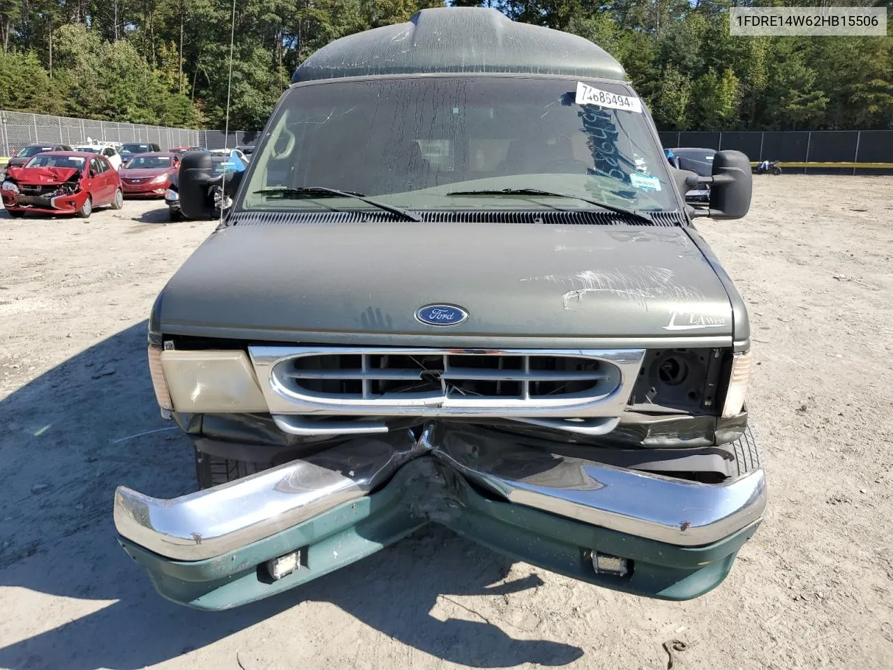 2002 Ford Econoline E150 Van VIN: 1FDRE14W62HB15506 Lot: 74686494