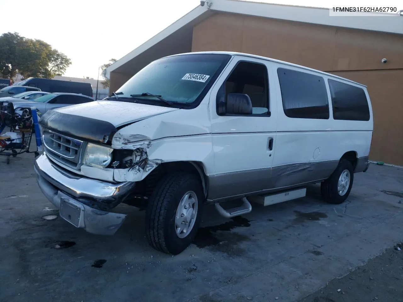 2002 Ford Econoline E350 Super Duty Wagon VIN: 1FMNE31F62HA62790 Lot: 75546384