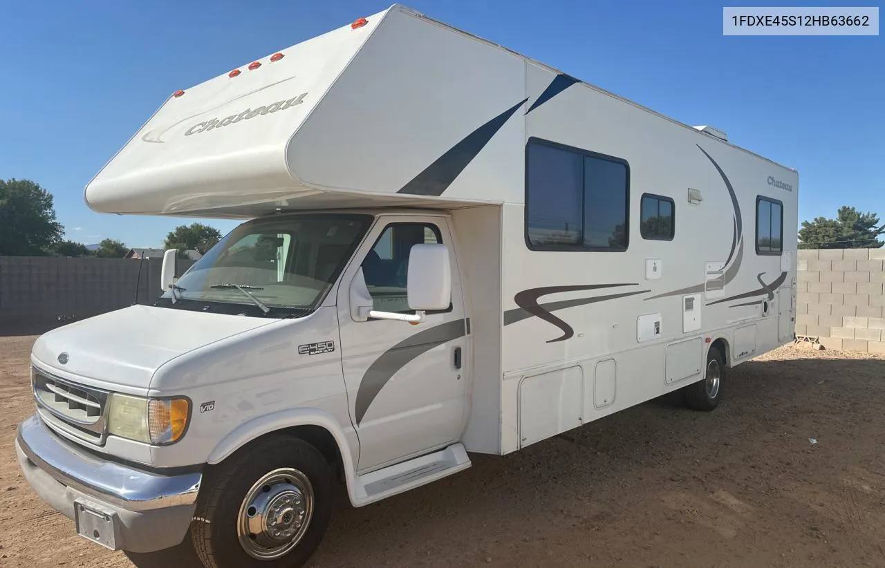 2002 Ford Econoline E450 Super Duty Cutaway Van VIN: 1FDXE45S12HB63662 Lot: 77030574