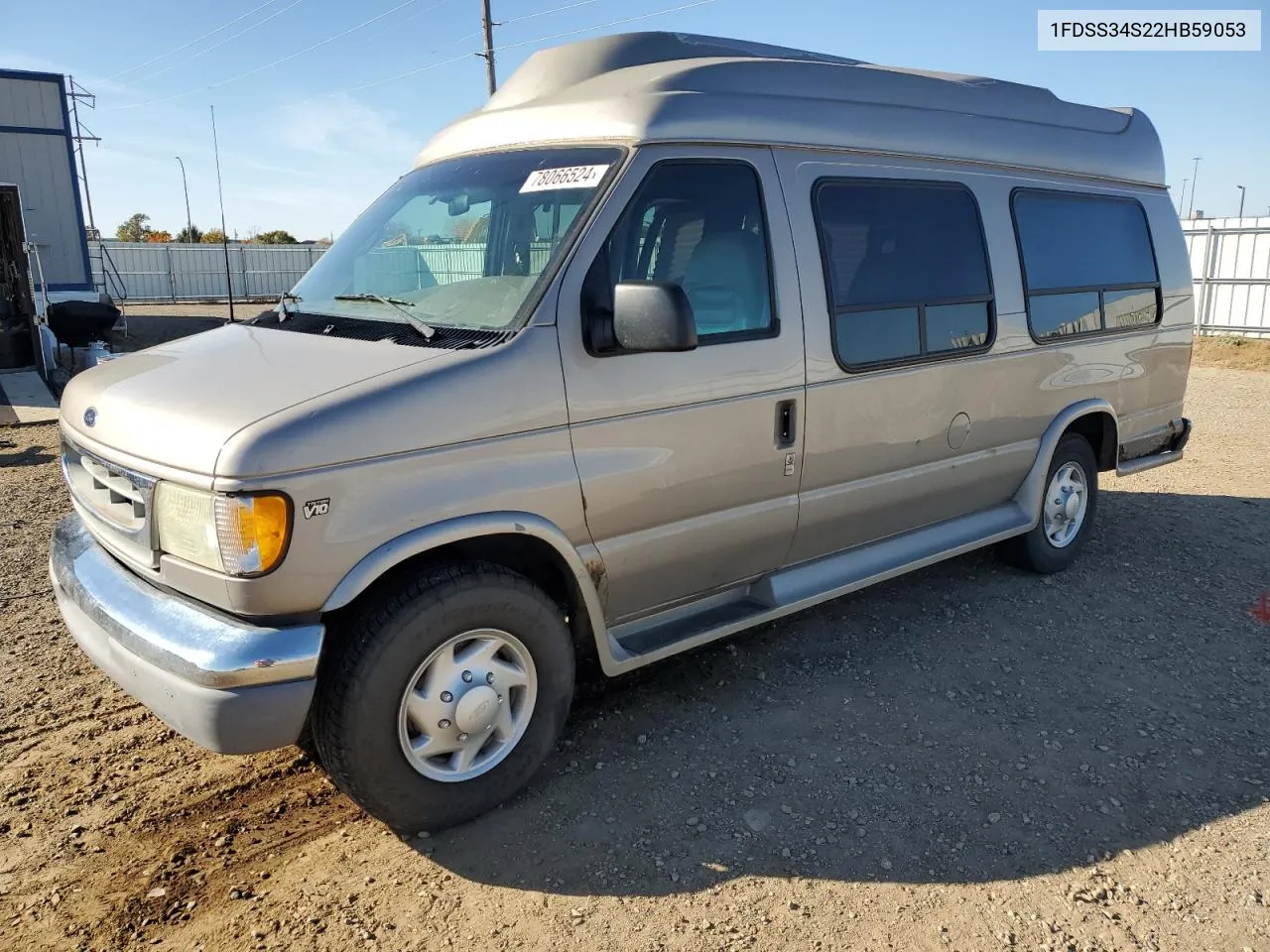 2002 Ford Econoline E350 Super Duty Van VIN: 1FDSS34S22HB59053 Lot: 78066524