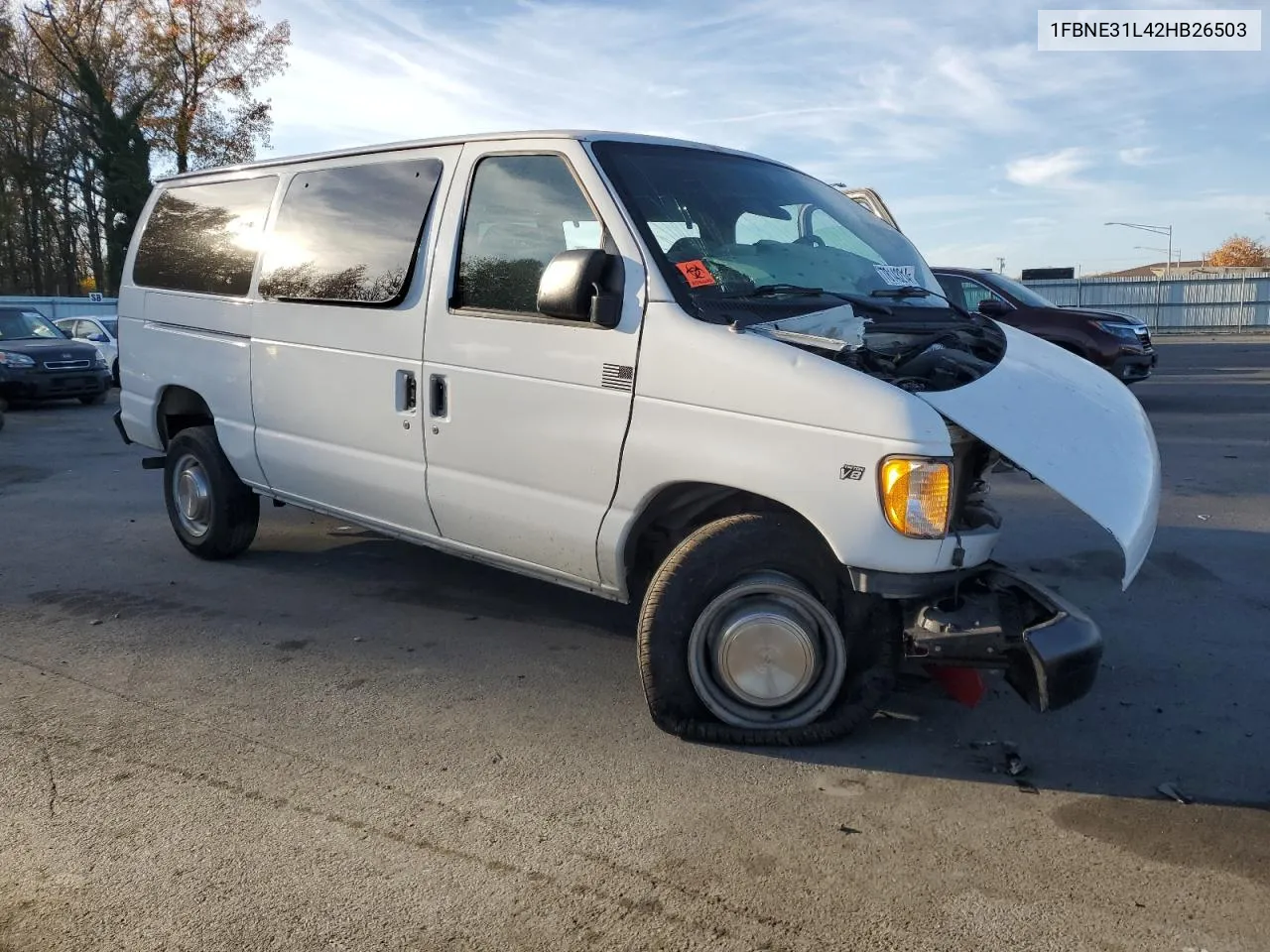 2002 Ford Econoline E350 Super Duty Wagon VIN: 1FBNE31L42HB26503 Lot: 78143214