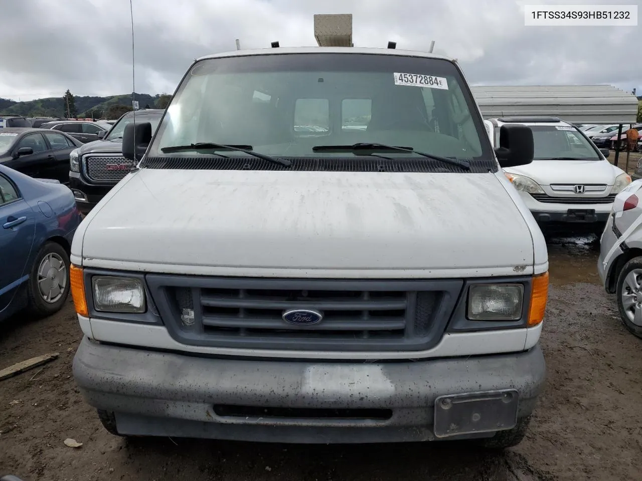 2003 Ford Econoline E350 Super Duty Van VIN: 1FTSS34S93HB51232 Lot: 45372884