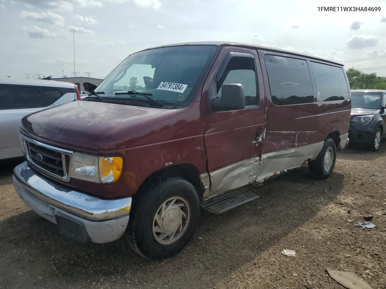 2003 Ford Econoline E150 Wagon VIN: 1FMRE11WX3HA84699 Lot: 54797384