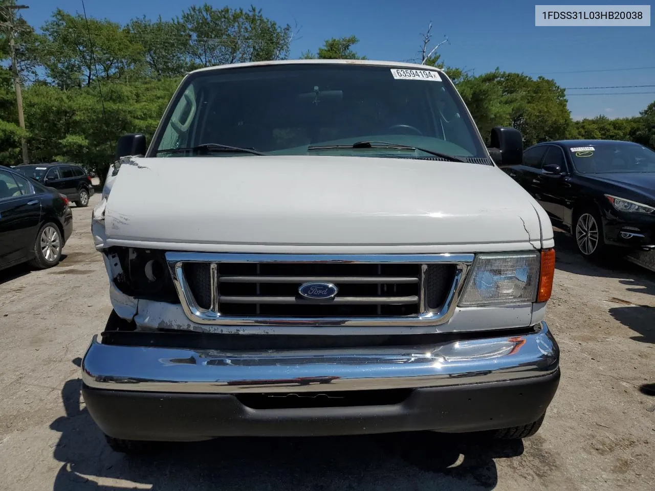 2003 Ford Econoline E350 Super Duty Wagon VIN: 1FDSS31L03HB20038 Lot: 63594194