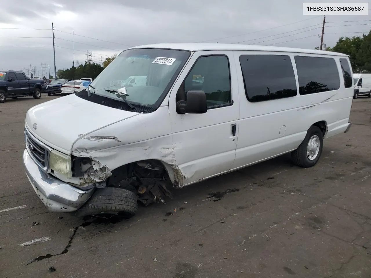 2003 Ford Econoline E350 Super Duty Wagon VIN: 1FBSS31S03HA36687 Lot: 66855044