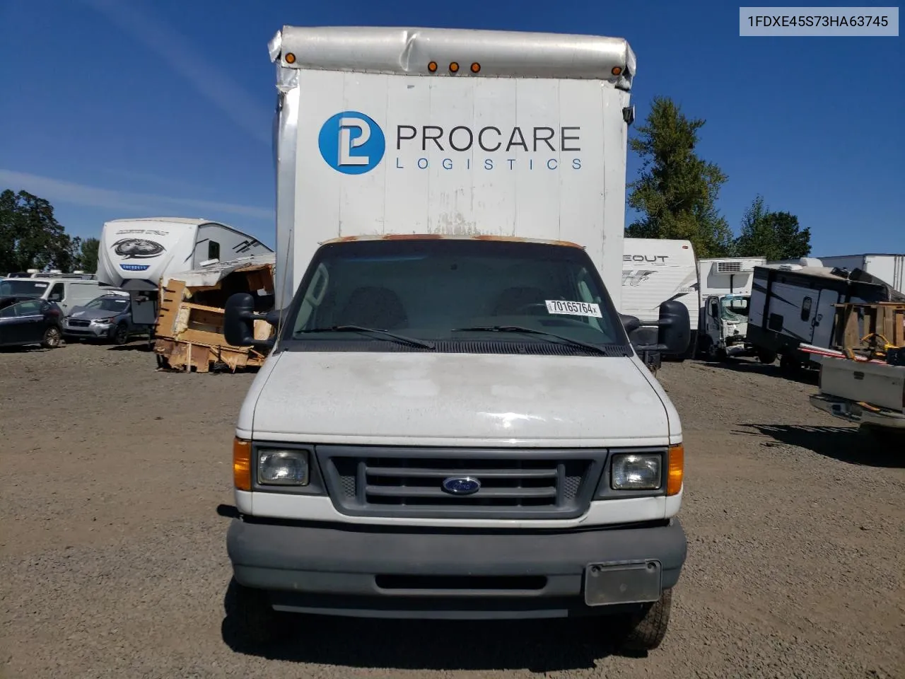 2003 Ford Econoline E450 Super Duty Cutaway Van VIN: 1FDXE45S73HA63745 Lot: 70165764