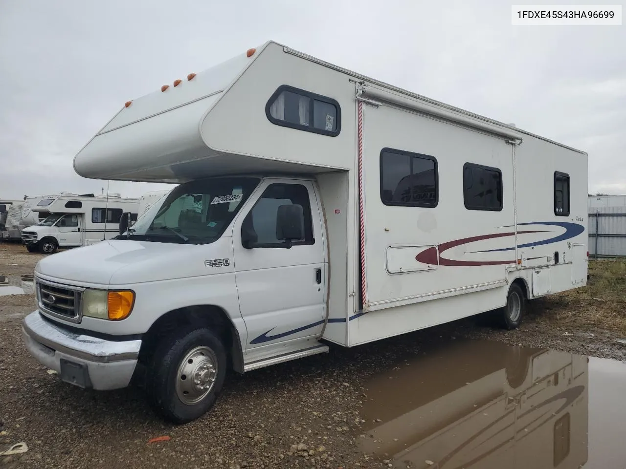 2003 Ford Econoline E450 Super Duty Cutaway Van VIN: 1FDXE45S43HA96699 Lot: 72950234