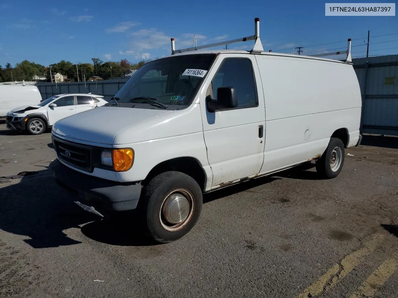 2003 Ford Econoline E250 Van VIN: 1FTNE24L63HA87397 Lot: 74116364