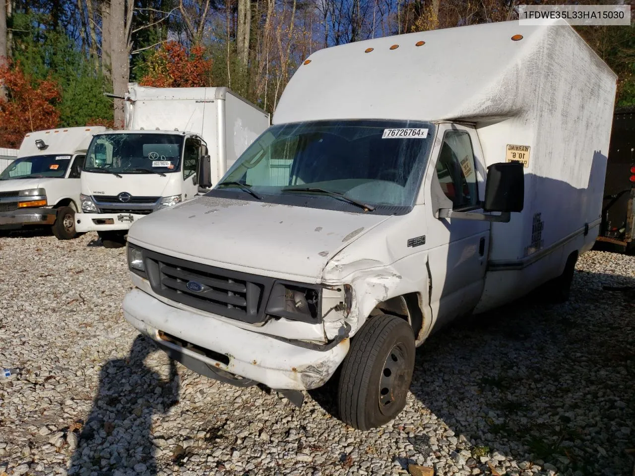 2003 Ford Econoline E350 Super Duty Cutaway Van VIN: 1FDWE35L33HA15030 Lot: 76726764