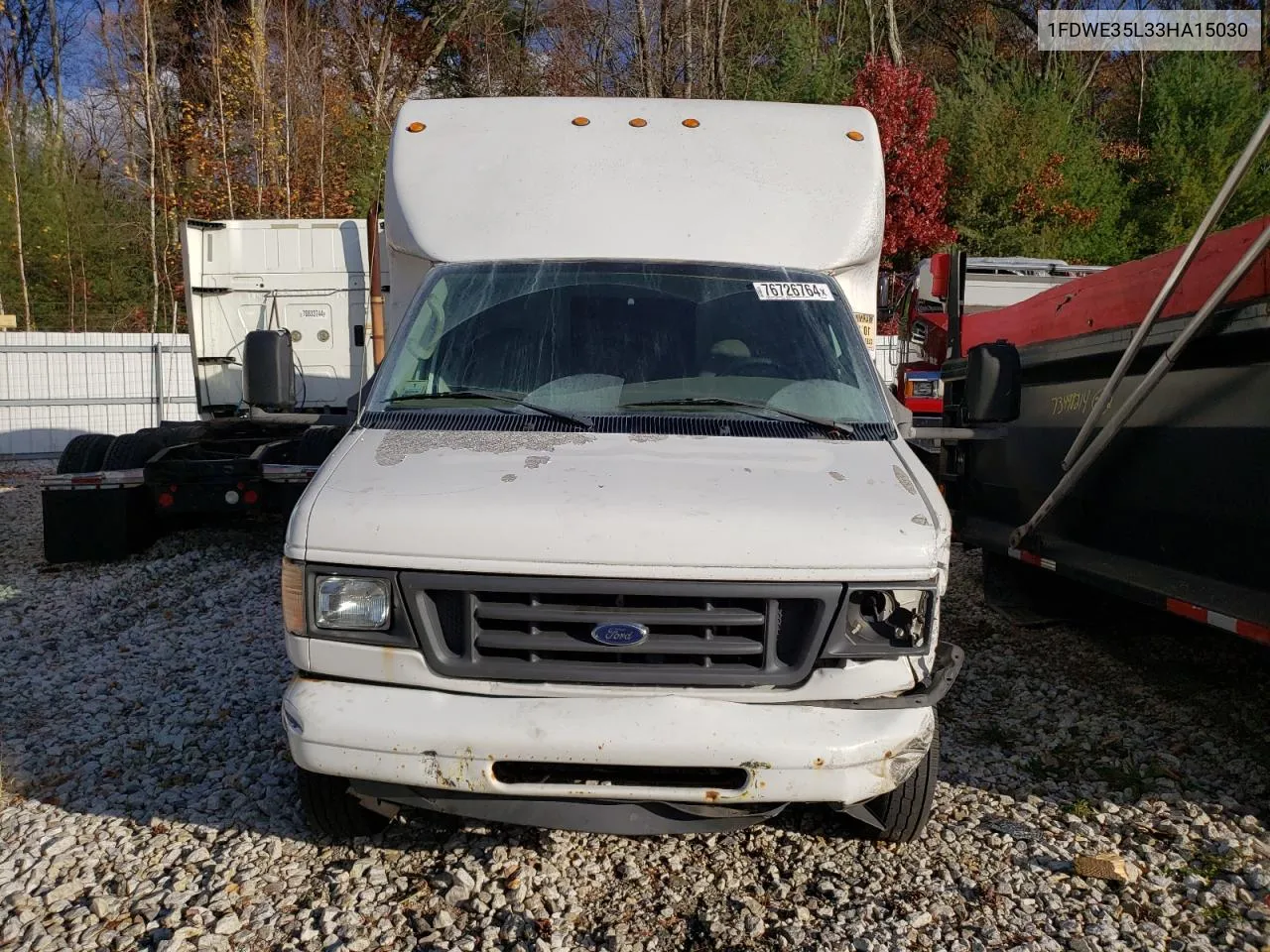 2003 Ford Econoline E350 Super Duty Cutaway Van VIN: 1FDWE35L33HA15030 Lot: 76726764