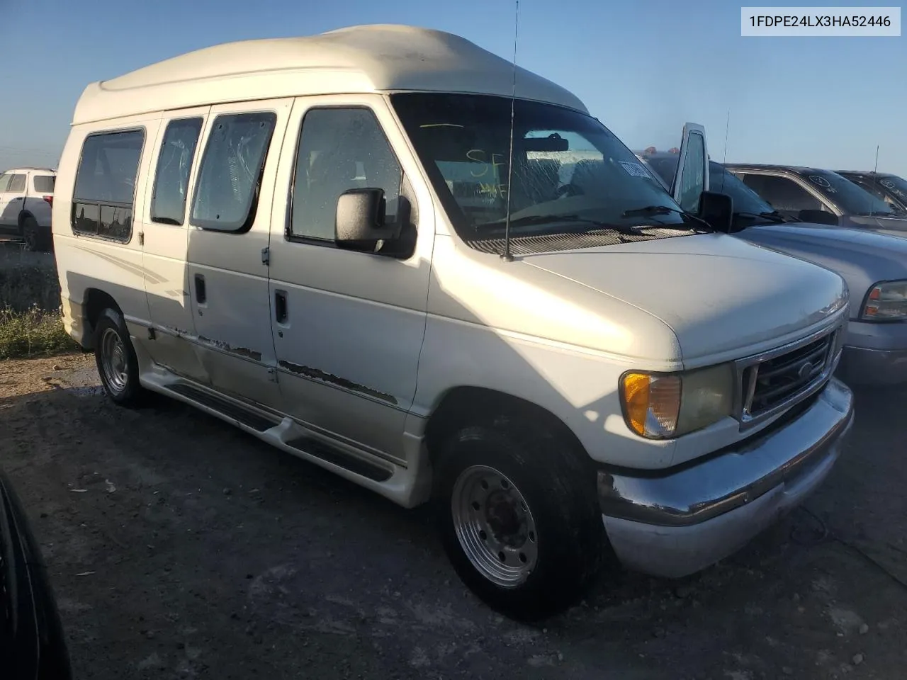 2003 Ford Econoline E250 Van VIN: 1FDPE24LX3HA52446 Lot: 77249664