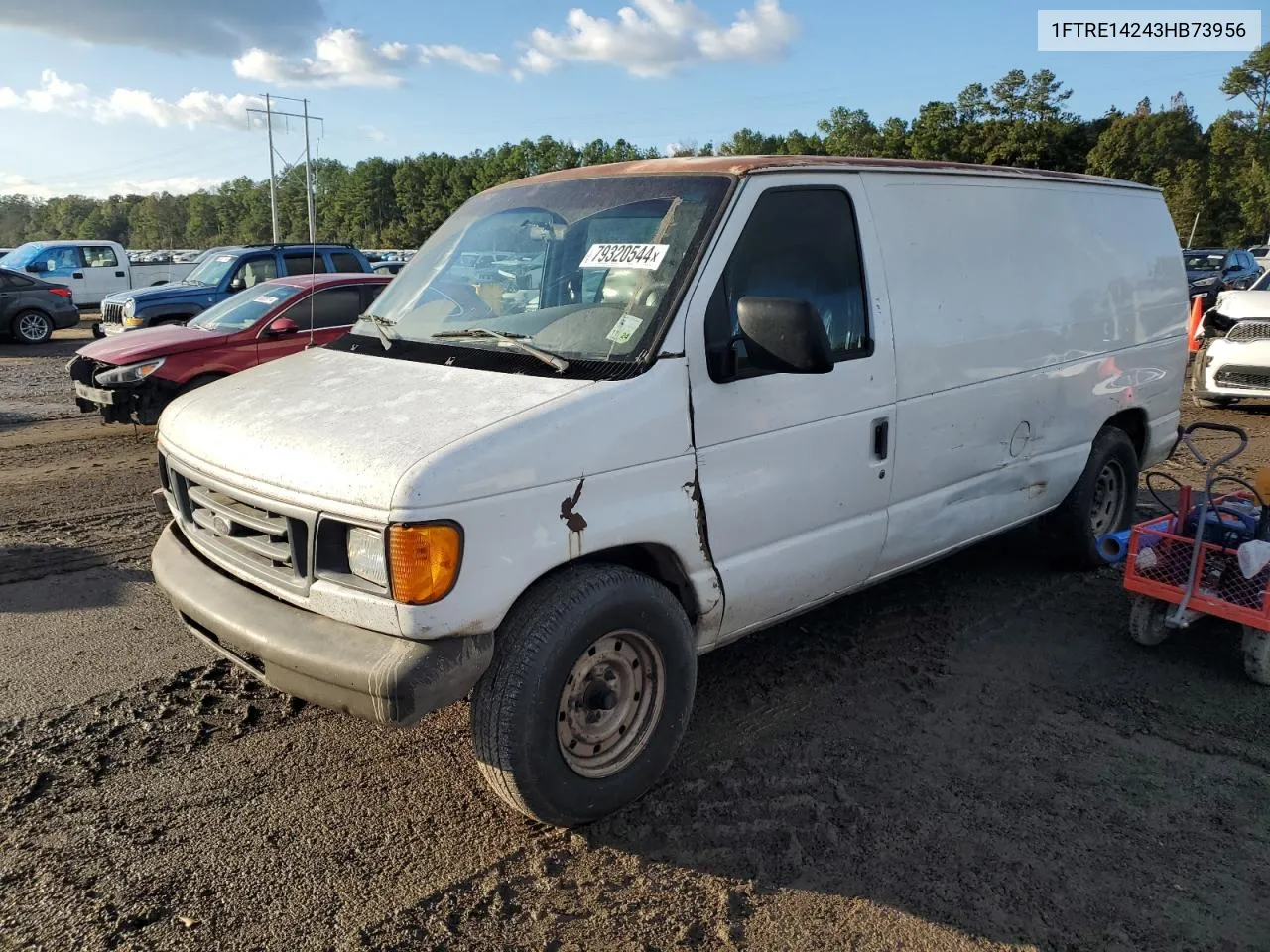 2003 Ford Econoline E150 Van VIN: 1FTRE14243HB73956 Lot: 79320544