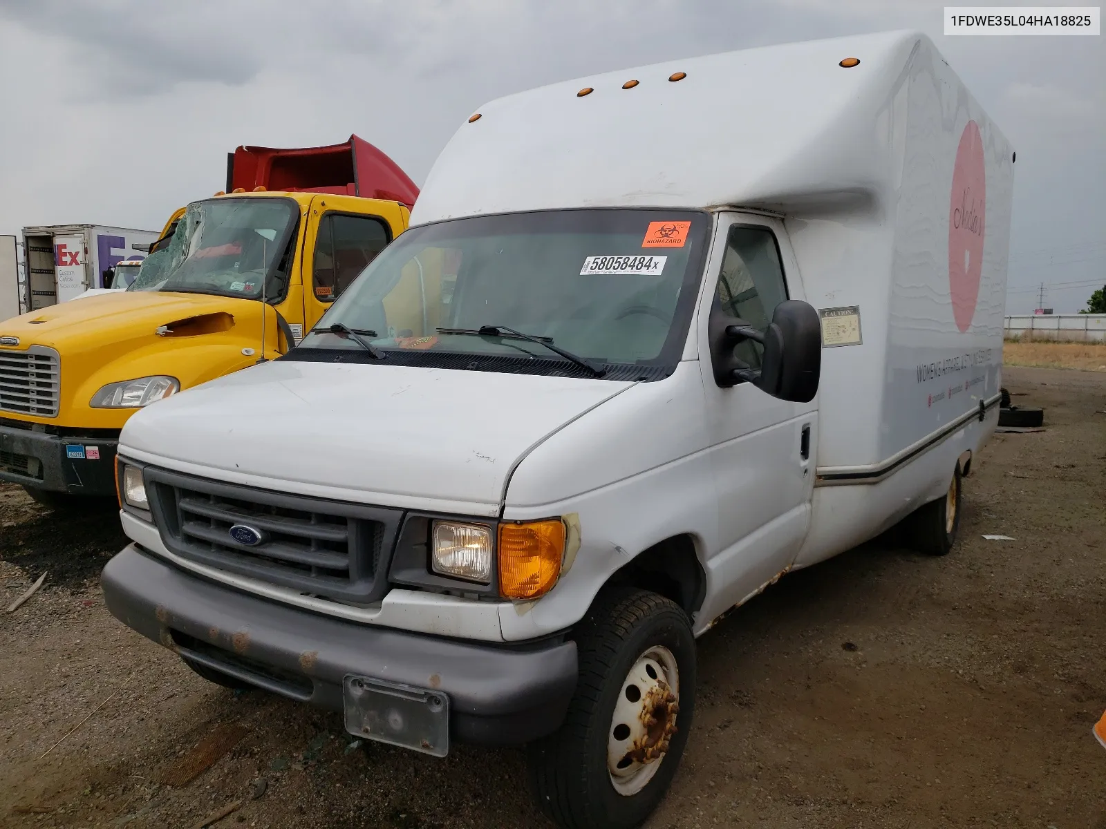 2004 Ford Econoline E350 Super Duty Cutaway Van VIN: 1FDWE35L04HA18825 Lot: 58058484