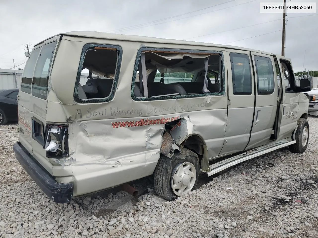 2004 Ford Econoline E350 Super Duty Wagon VIN: 1FBSS31L74HB52060 Lot: 62207624