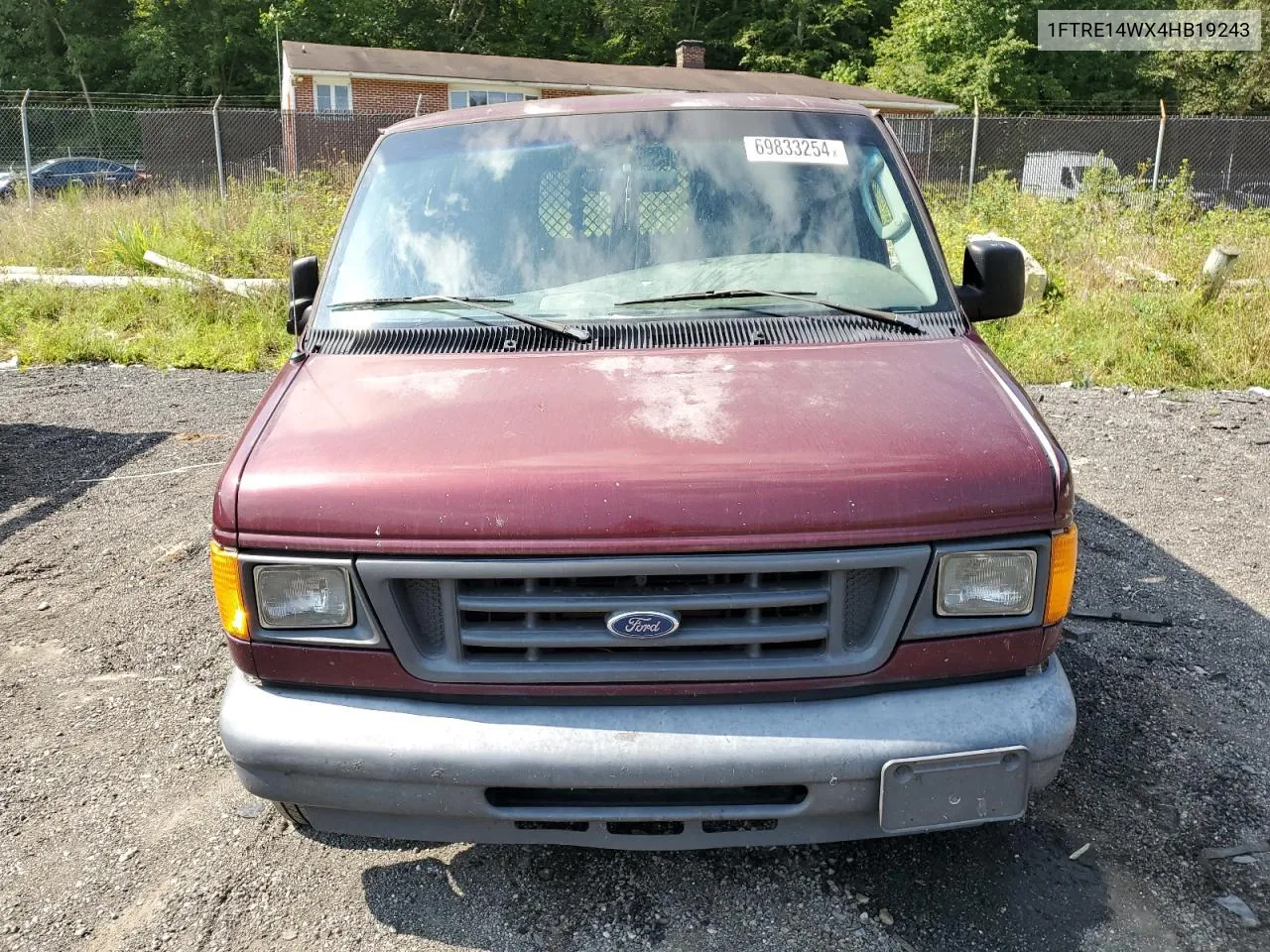 2004 Ford Econoline E150 Van VIN: 1FTRE14WX4HB19243 Lot: 69833254