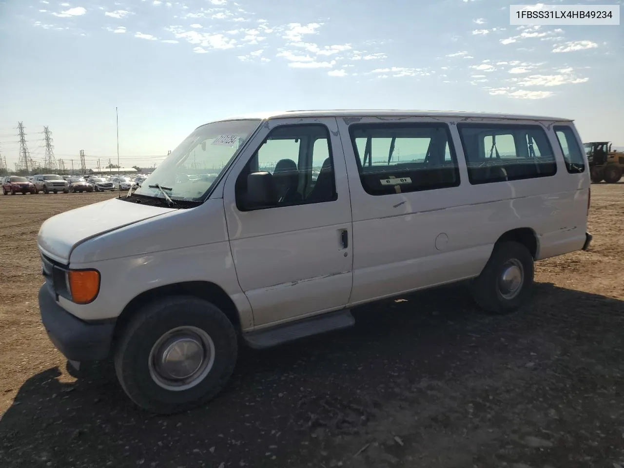 2004 Ford Econoline E350 Super Duty Wagon VIN: 1FBSS31LX4HB49234 Lot: 71131254