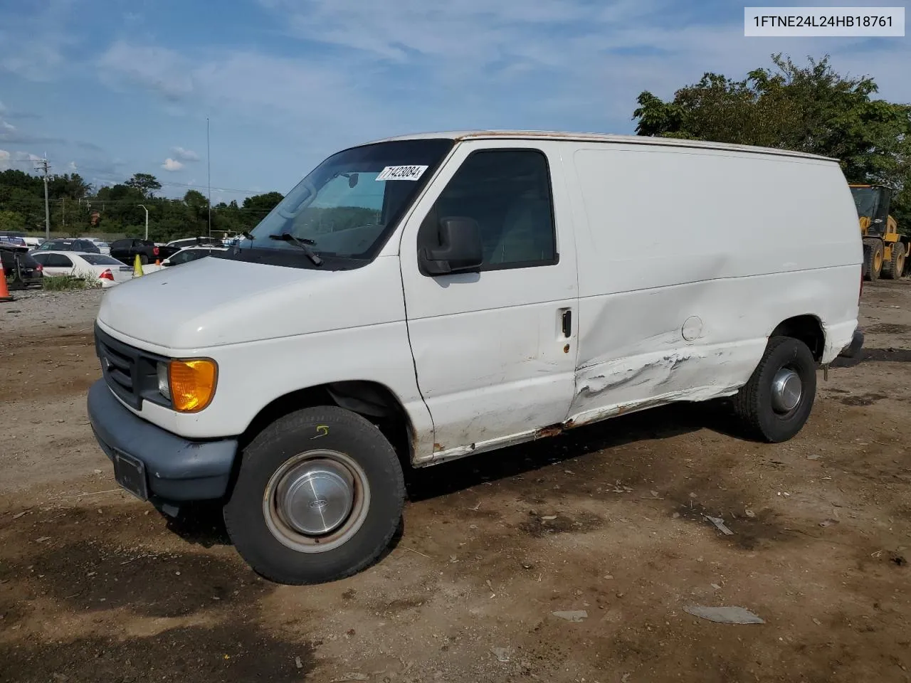 2004 Ford Econoline E250 Van VIN: 1FTNE24L24HB18761 Lot: 71423084