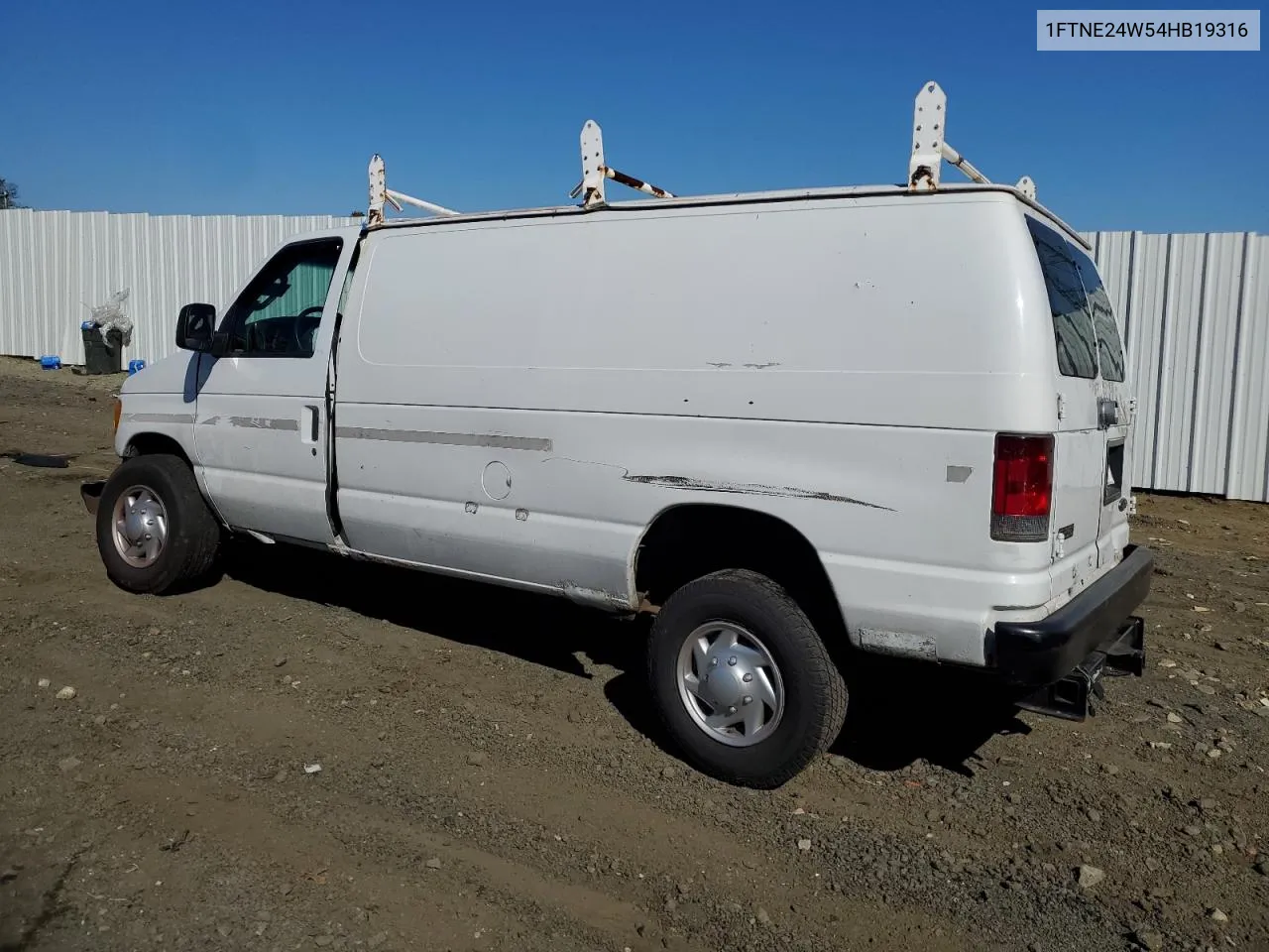 2004 Ford Econoline E250 Van VIN: 1FTNE24W54HB19316 Lot: 73283894