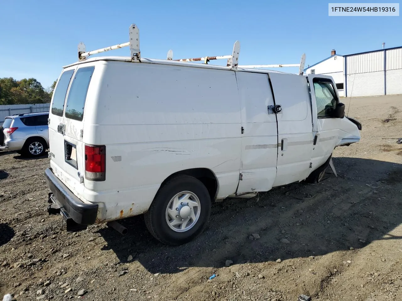 2004 Ford Econoline E250 Van VIN: 1FTNE24W54HB19316 Lot: 73283894