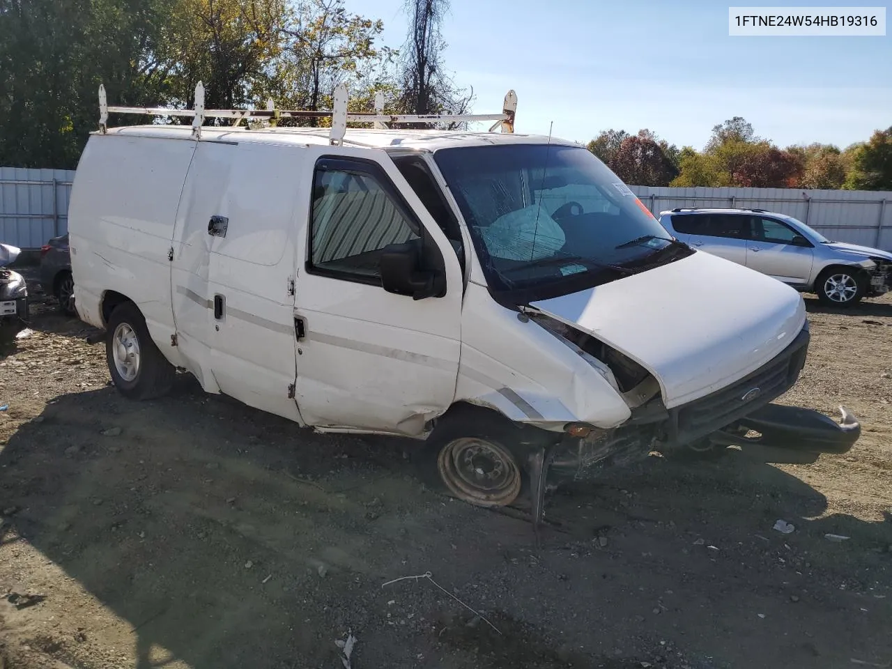 2004 Ford Econoline E250 Van VIN: 1FTNE24W54HB19316 Lot: 73283894