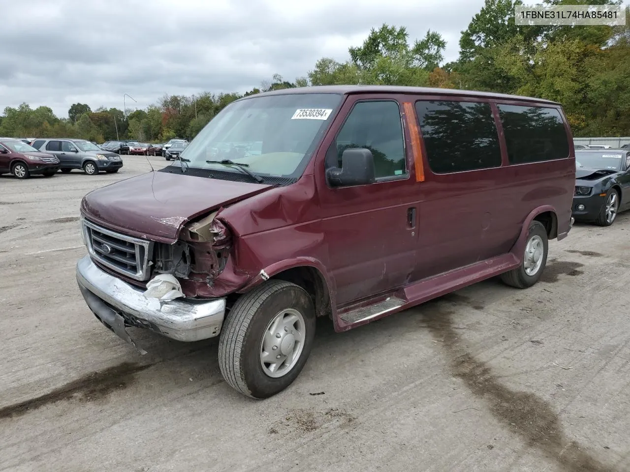 2004 Ford Econoline E350 Super Duty Wagon VIN: 1FBNE31L74HA85481 Lot: 73530394