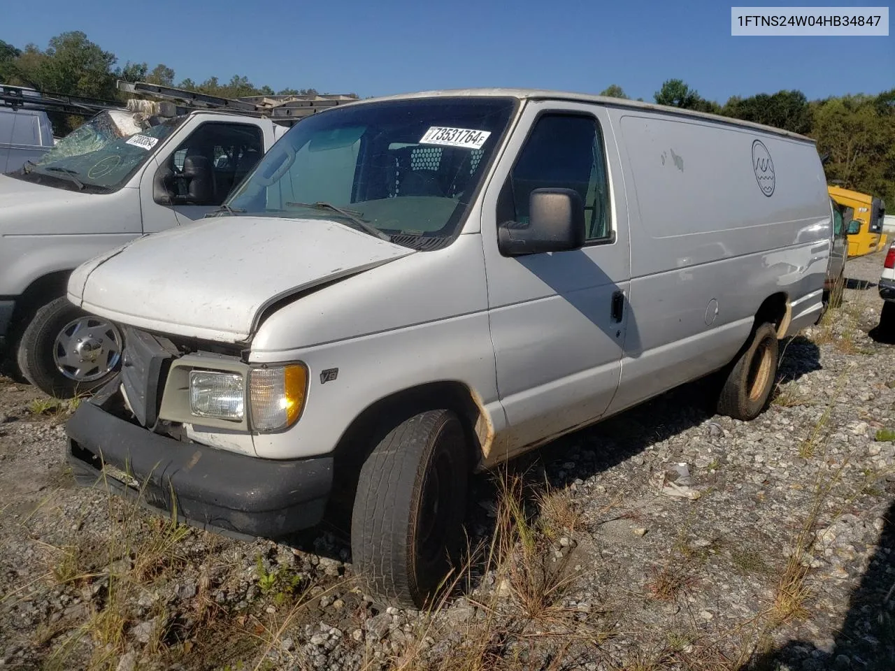 2004 Ford Econoline E250 Van VIN: 1FTNS24W04HB34847 Lot: 73531764