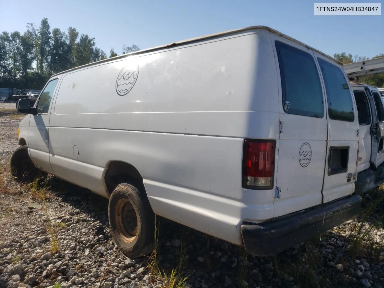 2004 Ford Econoline E250 Van VIN: 1FTNS24W04HB34847 Lot: 73531764