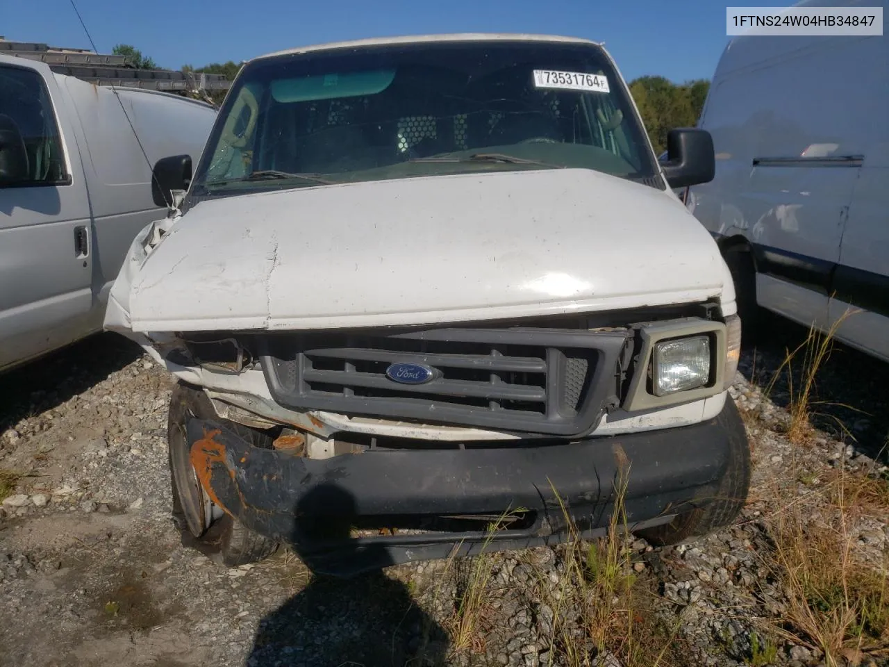 2004 Ford Econoline E250 Van VIN: 1FTNS24W04HB34847 Lot: 73531764