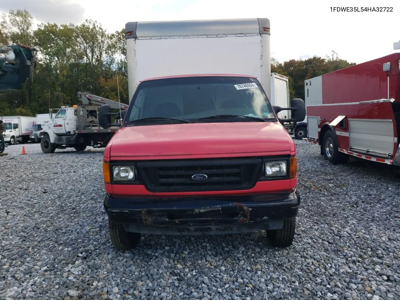 2004 Ford Econoline E350 Super Duty Cutaway Van VIN: 1FDWE35L54HA32722 Lot: 76746604