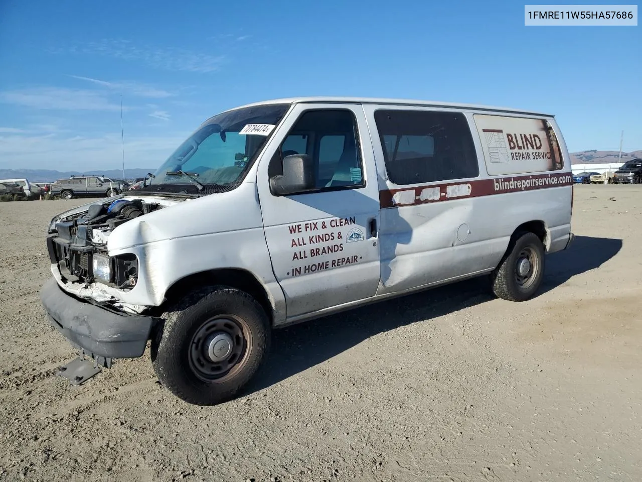 2005 Ford Econoline E150 Wagon VIN: 1FMRE11W55HA57686 Lot: 70784474