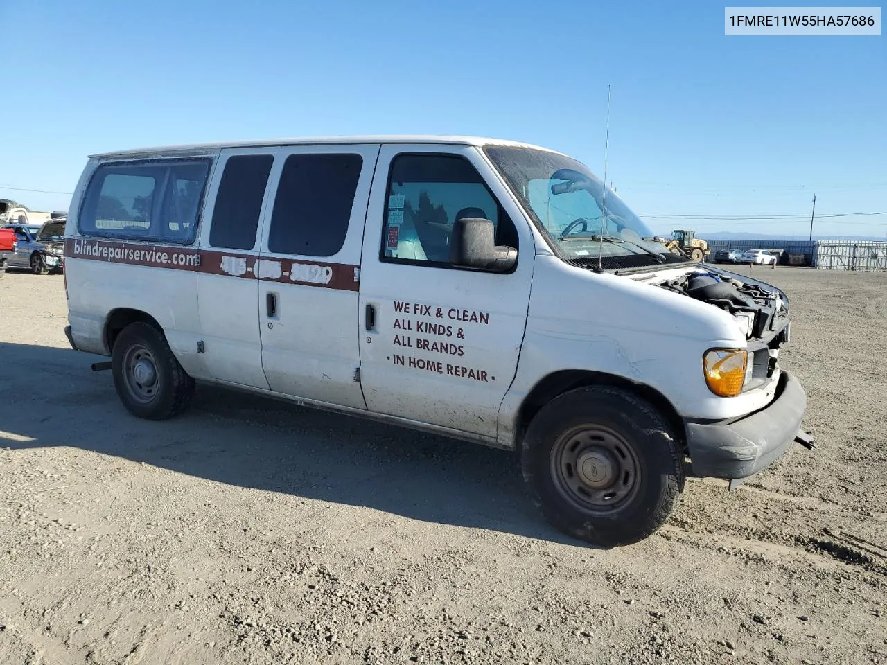 2005 Ford Econoline E150 Wagon VIN: 1FMRE11W55HA57686 Lot: 70784474