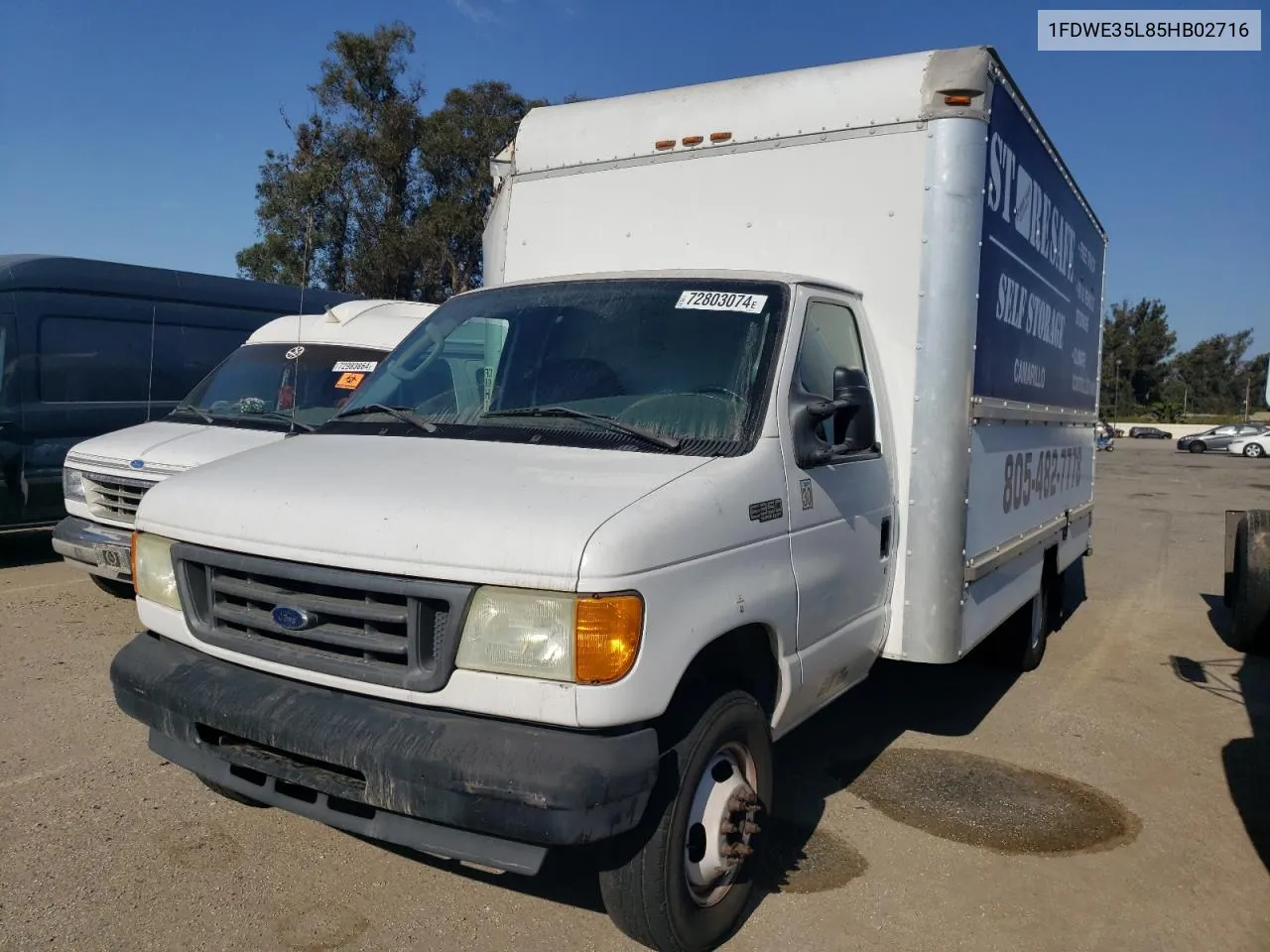 2005 Ford Econoline E350 Super Duty Cutaway Van VIN: 1FDWE35L85HB02716 Lot: 72803074