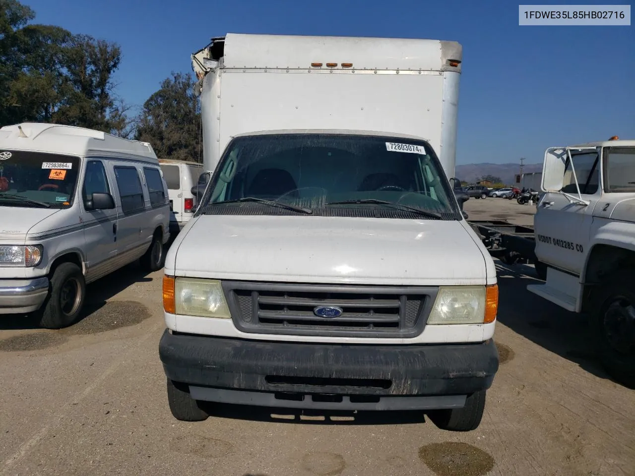 2005 Ford Econoline E350 Super Duty Cutaway Van VIN: 1FDWE35L85HB02716 Lot: 72803074