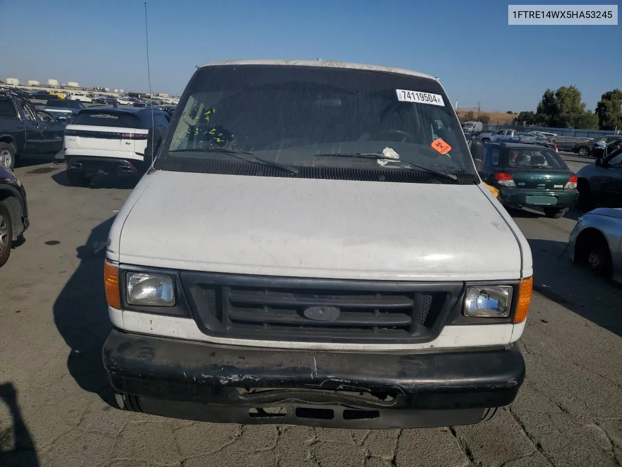 2005 Ford Econoline E150 Van VIN: 1FTRE14WX5HA53245 Lot: 74119504