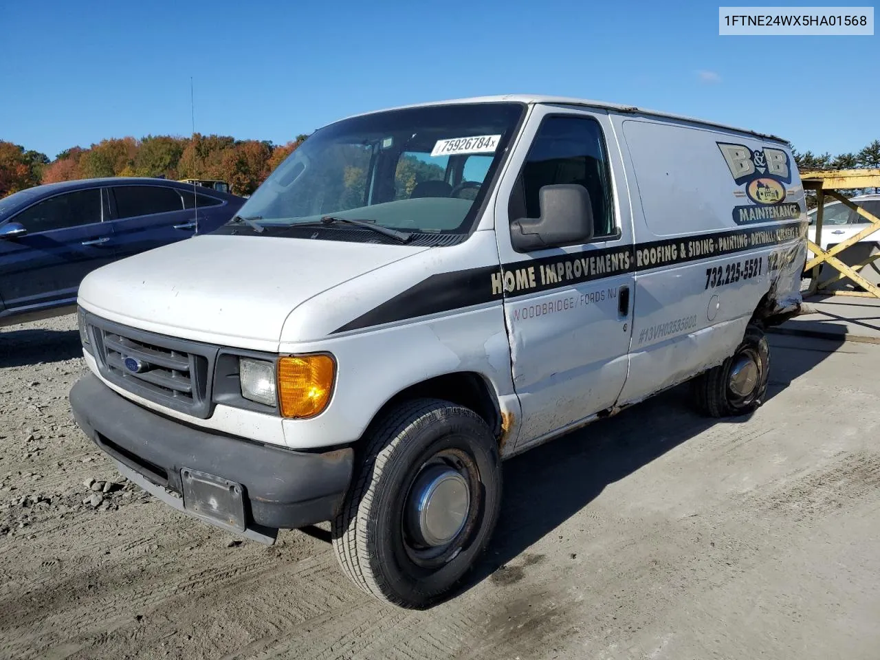 2005 Ford Econoline E250 Van VIN: 1FTNE24WX5HA01568 Lot: 75926784