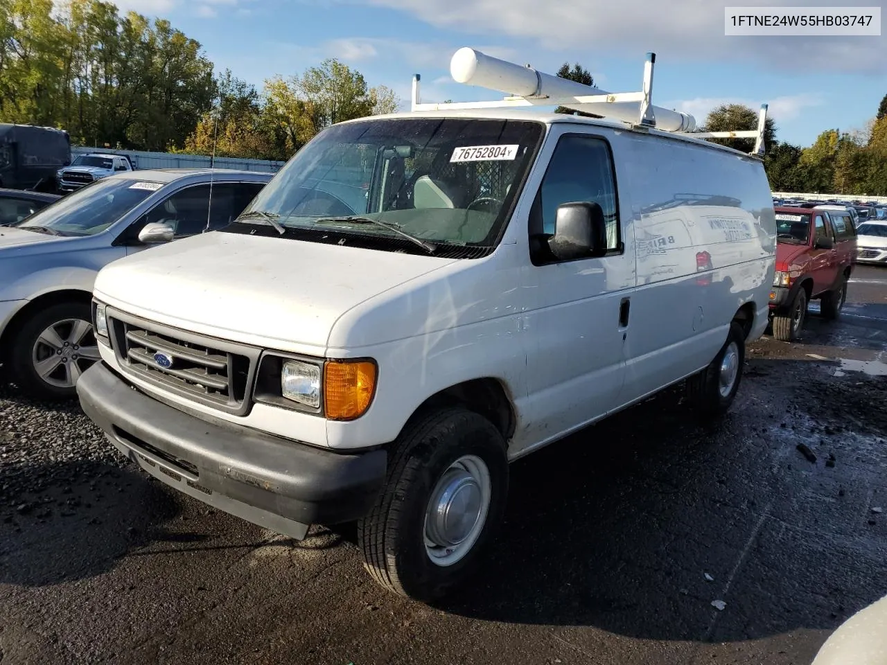 2005 Ford Econoline E250 Van VIN: 1FTNE24W55HB03747 Lot: 76752804