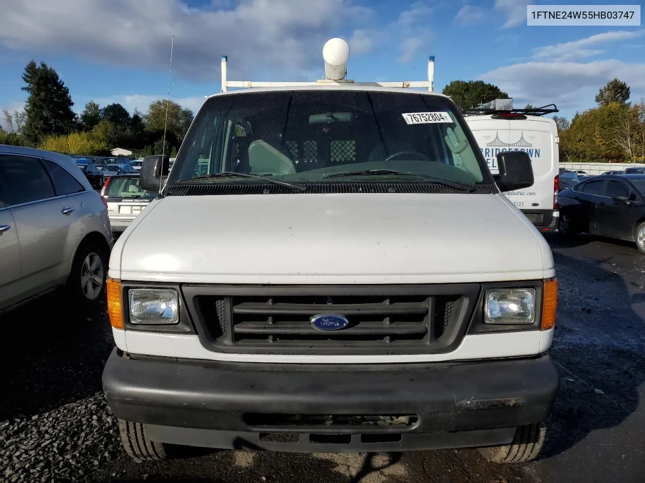 2005 Ford Econoline E250 Van VIN: 1FTNE24W55HB03747 Lot: 76752804