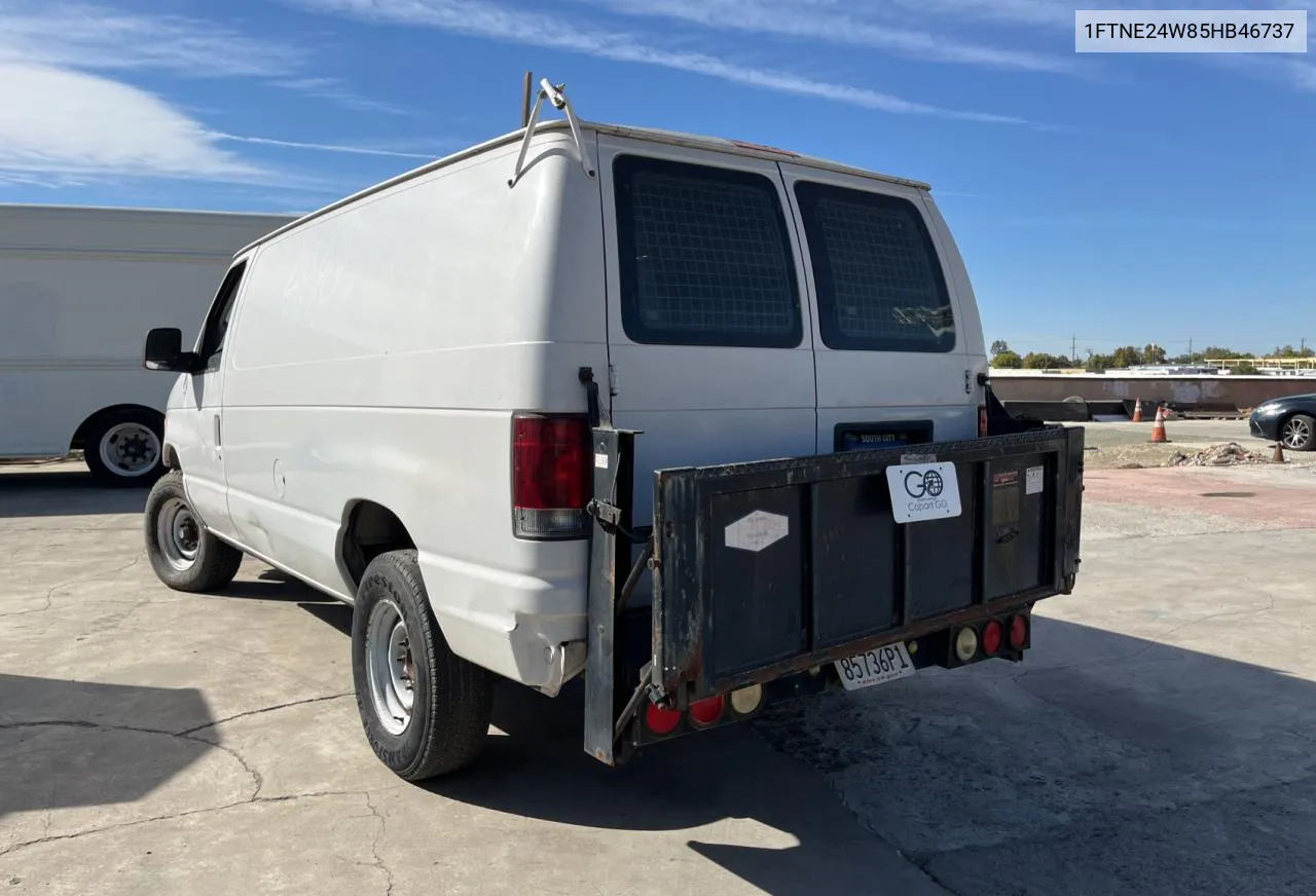 2005 Ford Econoline E250 Van VIN: 1FTNE24W85HB46737 Lot: 77221024