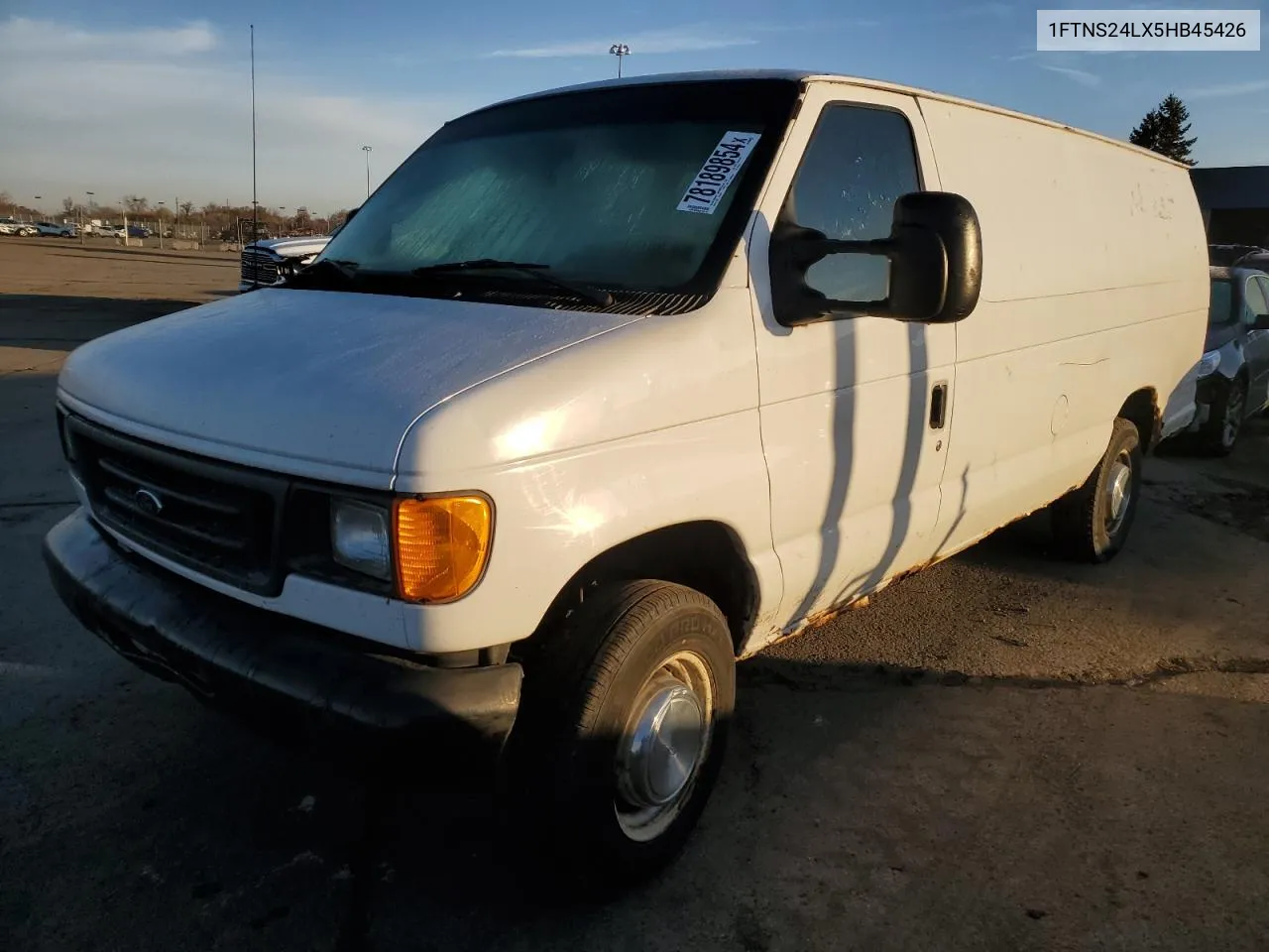 2005 Ford Econoline E250 Van VIN: 1FTNS24LX5HB45426 Lot: 78189854