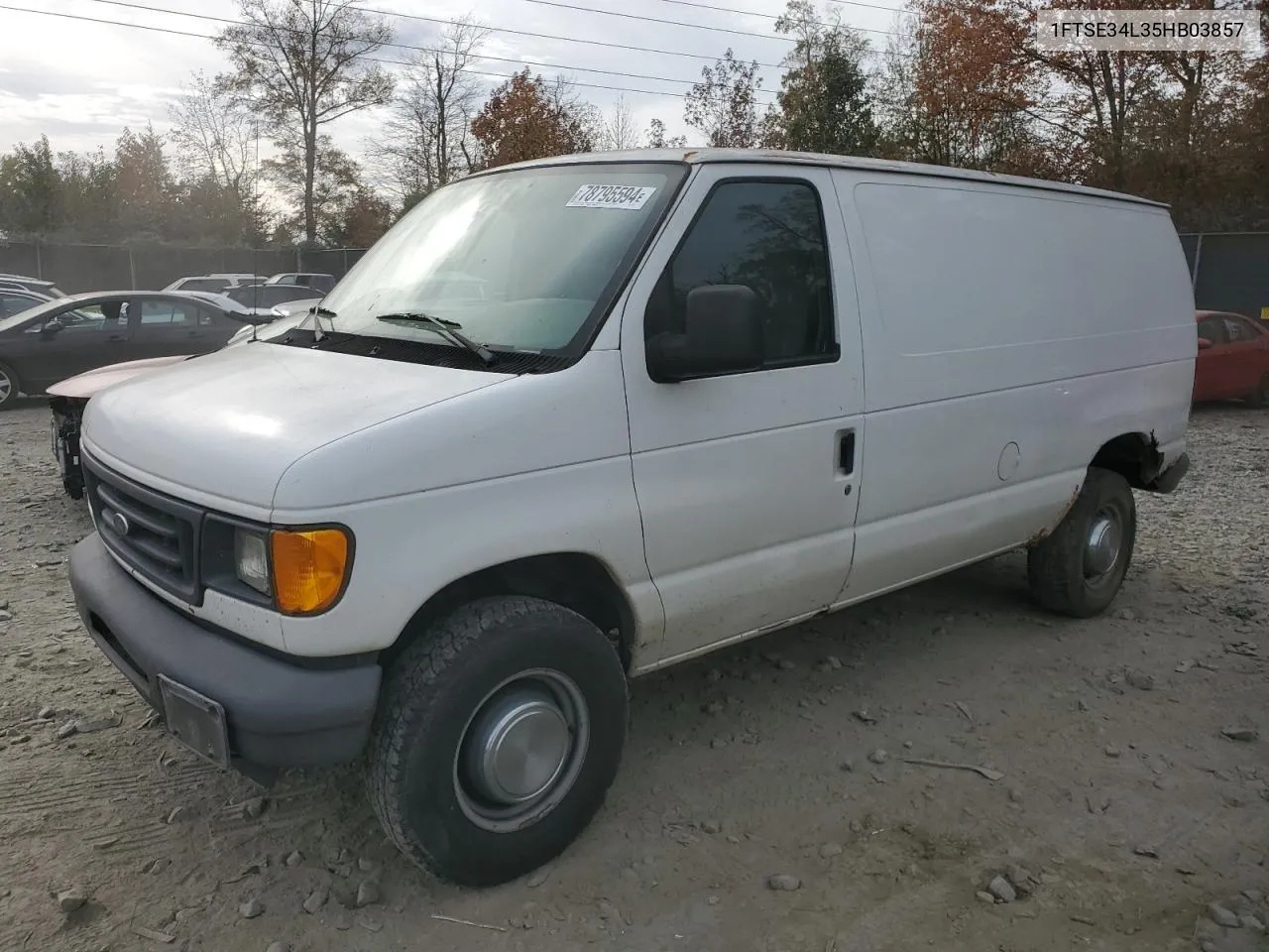 2005 Ford Econoline E350 Super Duty Van VIN: 1FTSE34L35HB03857 Lot: 78795594