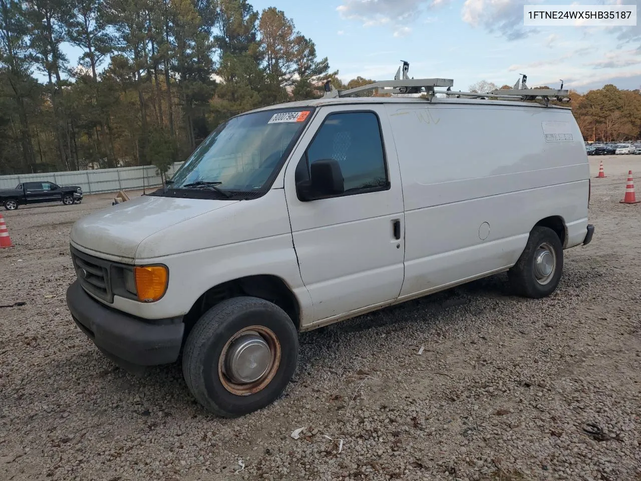 2005 Ford Econoline E250 Van VIN: 1FTNE24WX5HB35187 Lot: 80007964