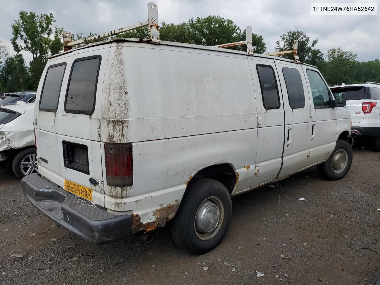 2006 Ford Econoline E250 Van VIN: 1FTNE24W76HA52642 Lot: 63937804