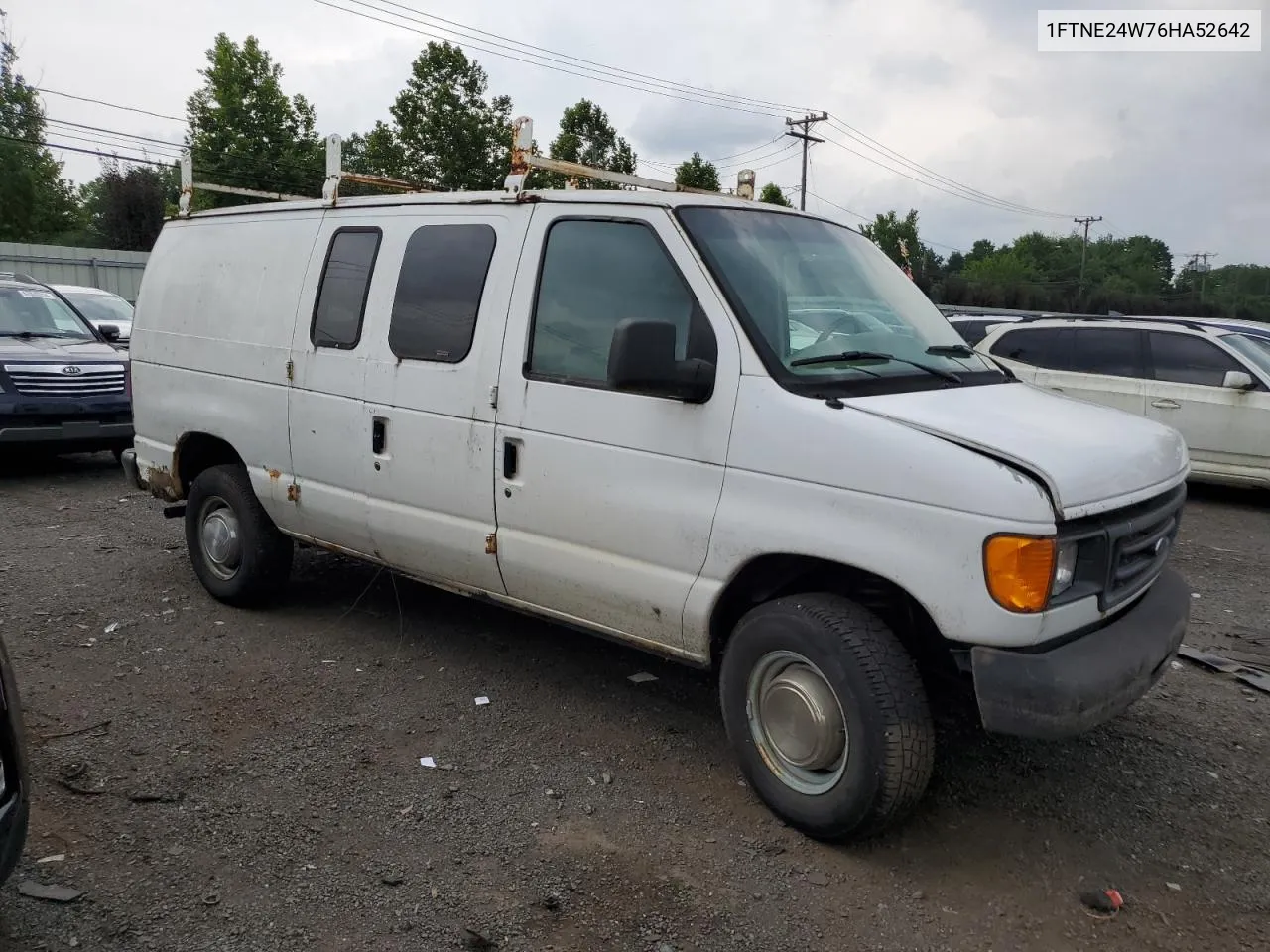 2006 Ford Econoline E250 Van VIN: 1FTNE24W76HA52642 Lot: 63937804