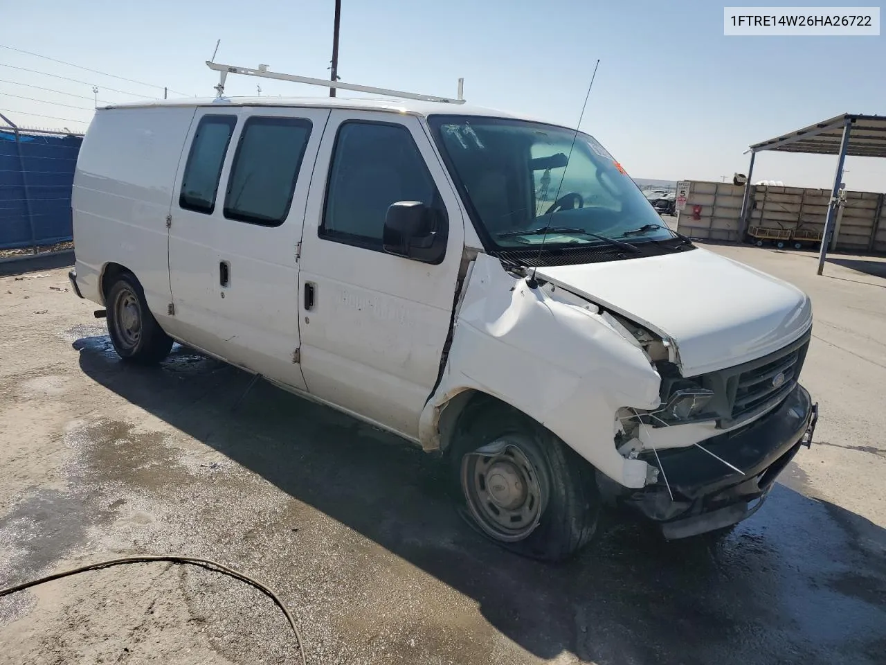 2006 Ford Econoline E150 Van VIN: 1FTRE14W26HA26722 Lot: 71047064