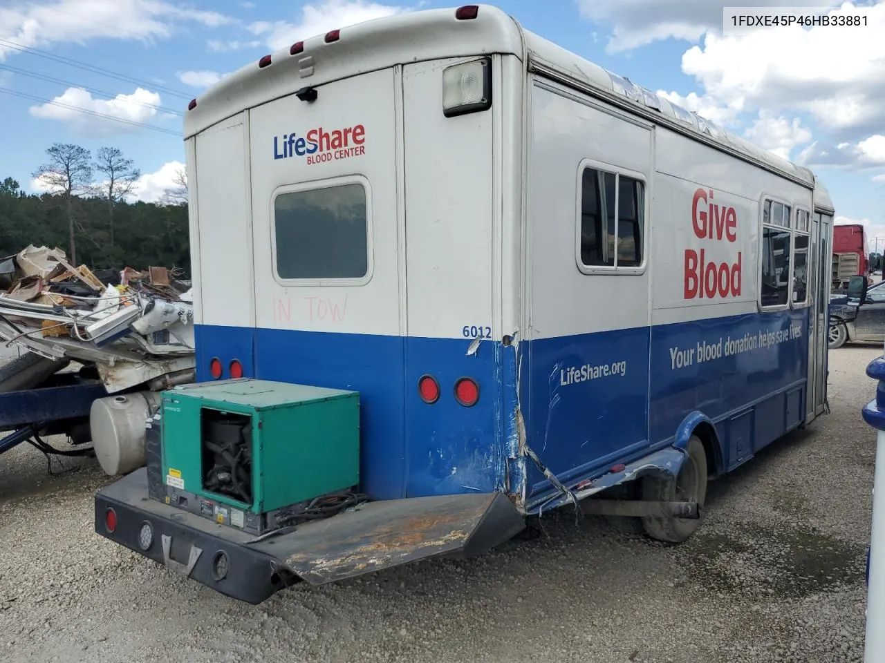 2006 Ford Econoline E450 Super Duty Cutaway Van VIN: 1FDXE45P46HB33881 Lot: 71752624