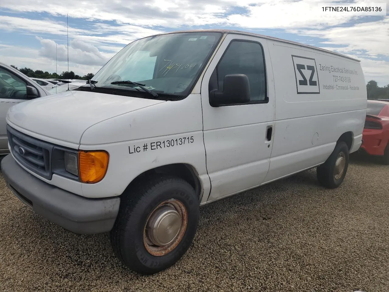 2006 Ford Econoline E250 Van VIN: 1FTNE24L76DA85136 Lot: 74454204