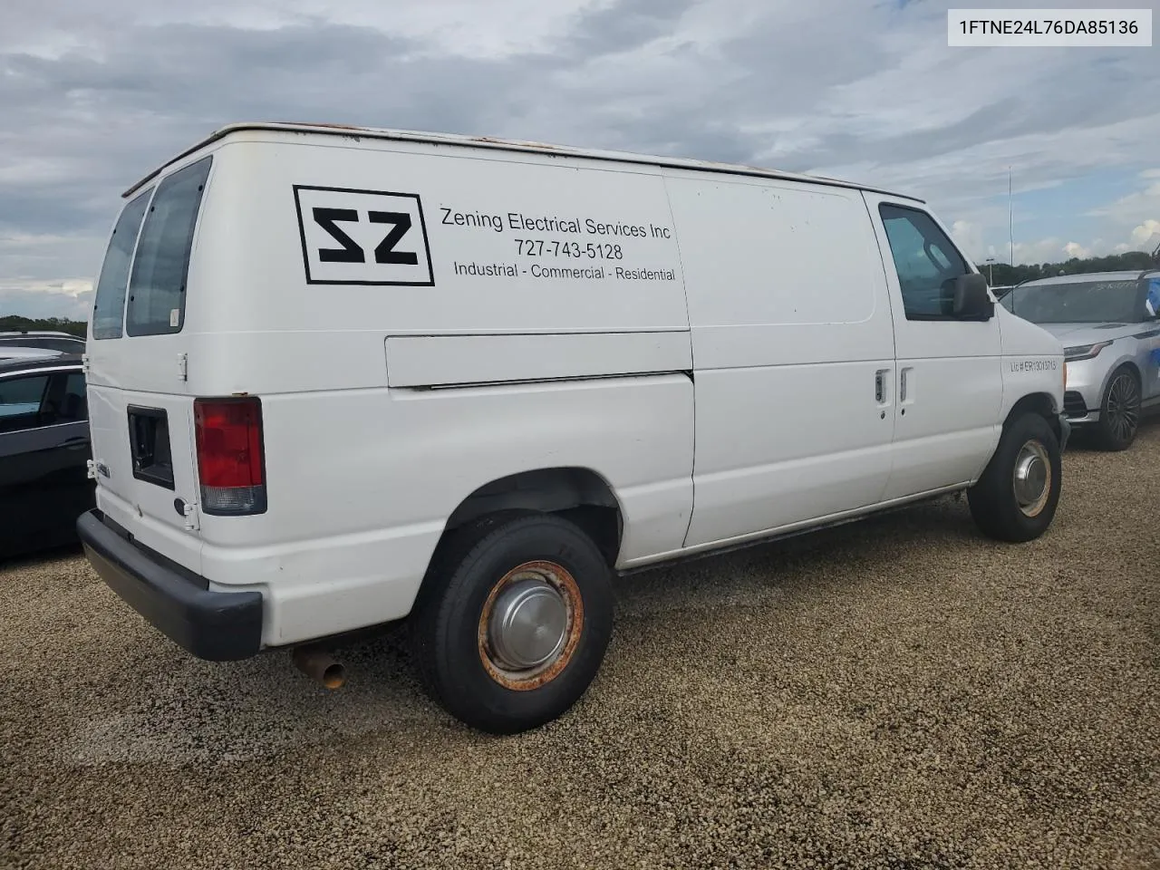 2006 Ford Econoline E250 Van VIN: 1FTNE24L76DA85136 Lot: 74454204