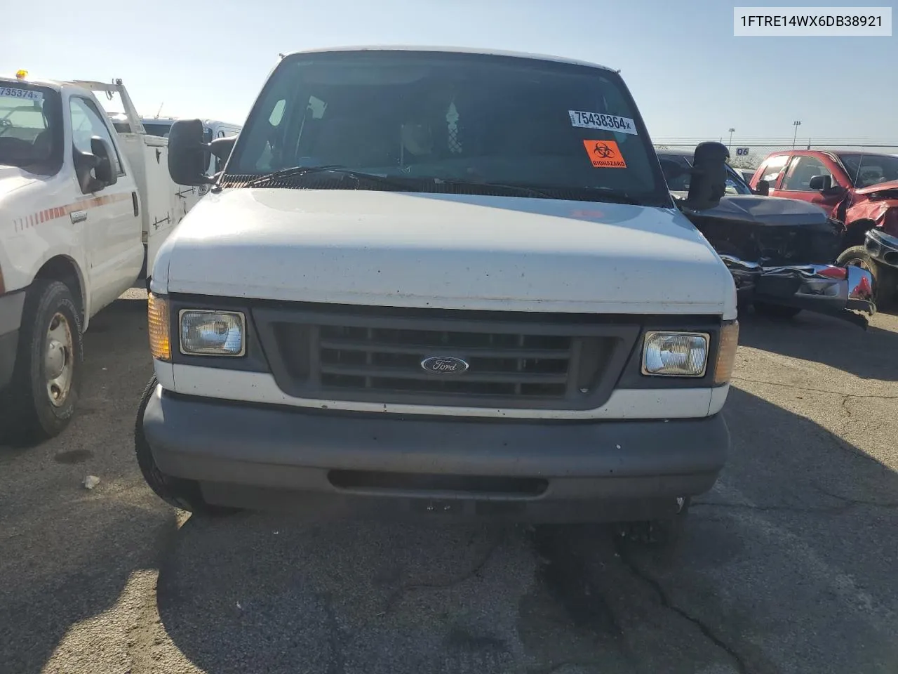 2006 Ford Econoline E150 Van VIN: 1FTRE14WX6DB38921 Lot: 75438364